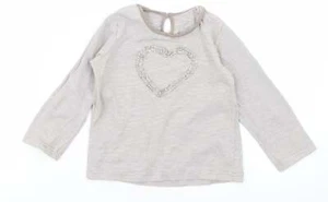 Matalan Girls Brown Cotton blend T-Shirt Size 3-4 Years - Picture 1 of 12