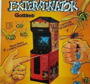 Exterminator Arcade FLYER 1989 Original Video Game Art Print Bugs Wasps Insects - Picture 1 of 4