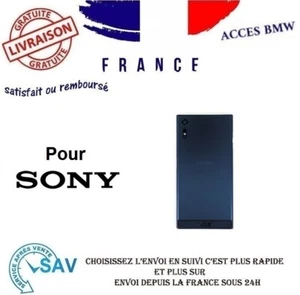 RABAT ARRIÈRE CACHE BATTERIE POUR SONY XPERIA XZ BLEU - Photo 1 sur 1