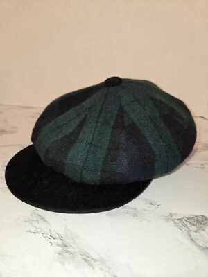 Vintage Zinz And Lyons Woman's Green  Plaid  Driving Cap, Two Girls NYC  - Image 1 of 4