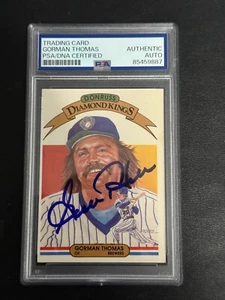 Gorman Thomas Autogramm signed 1982 Donruss Diamond King Baseballkarte PSA SLAB ! - Bild 1 von 2