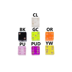 Par de dados UV acrílicos de repuesto roscados cubo de 5 mm, hilo calibre 14 - Imagen 1 de 1