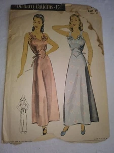 Antique Sewing Pattern- #5984 Ladies Night Gown 1930's - Picture 1 of 3