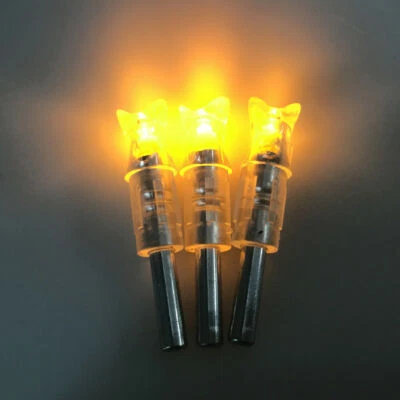 3PCS Lighted Nocks for Crossbow Bolts .300''/7.62mm Inside Diameter Half Moon - Image 1 of 4