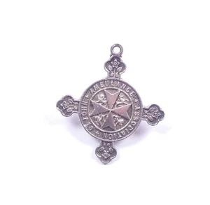 Antike Albert Uhrenkette Medaille Johannes Krankenwagen 925 Sterling Silber 8,3 Gramm - Bild 1 von 5