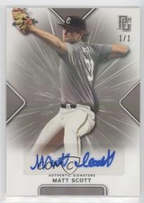 2021 Leaf Perfect Game National Showcase Silver Shimmer 1/1 Matt Scott Auto 01wi
