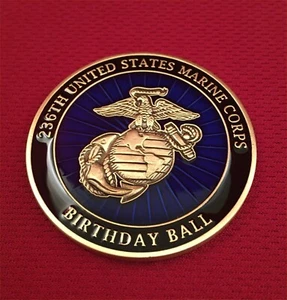 US Marine Corps USMC 236th Birthday Ball 2011 Challenge Coin Roadrunners VMR-1 - Picture 1 of 2