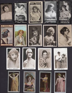 Actresses/ Beauties - 1902-1926 - Collection of 18 Cigarette Cards - Picture 1 of 2