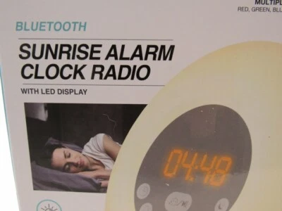 SUNRISE ALARM Clock Radio Bluetooth 5.0   Color Changing  Nature Sounds LED - Image 1 of 4
