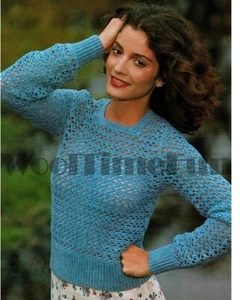 Crochet Pattern To Make Women's Sweater Jumper Tunic Chunky Wool 34" - 40" Bust - Picture 1 of 1