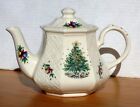 Vintage Sadler England Salem Christmas Eve Tree Train Teapot Tea Pot EXCELLENT