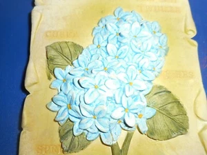 Welcome Sign "HYDRANGEA FLOWER" Porch Home Decor 3 Dimension Resin Thick  - Picture 1 of 11