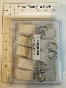 Paquete de 20 etiquetas para llaveros de plástico de 2 pulgadas con reglas en blanco - Imagen 1 de 2