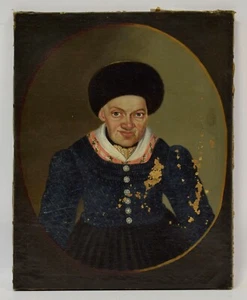 Um. 1840–1850 Altes Biedermeier-Gemälde, Porträt einer Frau, Öl, 46,5 x 37 cm - Picture 1 of 7