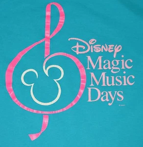Disney Magic Music Days XL Youth T Shirt Disneyland Kid Musical Clef Program VTG - Picture 1 of 1