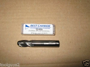 BEST CARBIDE 1/2"-4 FLUTE UNIV APPLICATION BALL NOSE 30deg HELX END MILL "NEW" - Picture 1 of 1