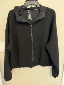 NWT Spyder Active Black Lightweight Front Full Zip Jacket with Hood -Size **XL** - Picture 1 of 7