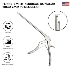 Instrumentos ortopédicos Ferris Smith Kerrison Rongeur 2 mm 90 grados hasta 20 cm - Imagen 1 de 2