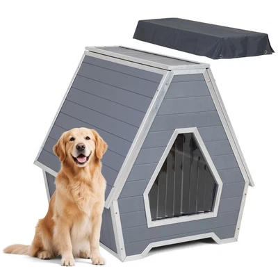 Casa para perros grande de aluminio al aire libre resistente a la intemperie para perros pequeños a grandes Foto 1 de 4