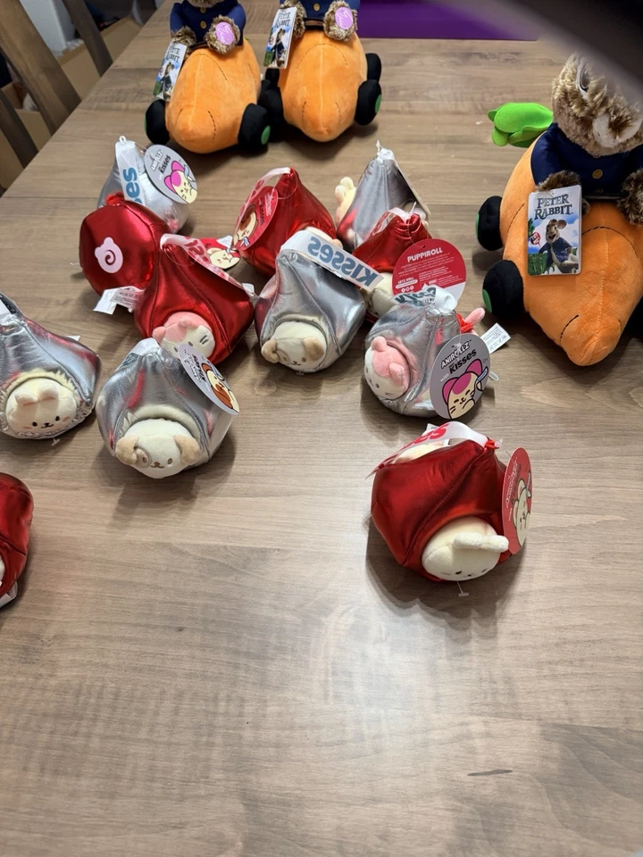 NEW Anirollz x Kisses Stuffed Plush Hershey’s Chocolate Kiss Metallic Pink NWT - Image 1 of 4