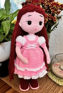 Amigurumi gehäkelte Puppe-ca.38cm Geschenk Weihnachten Geburtstag  Häkelpuppen - Bild 1 von 4