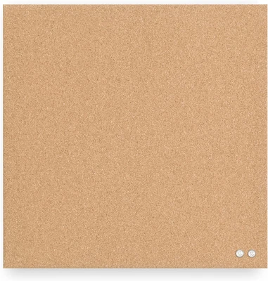 Frameless Square Cork Bulletin Board, Office Supplies, 14” X 14”, Natural, with - Image 1 of 4