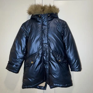 Chaqueta para niña Crewcuts Outerwear talla mediana azul imitación piel buenos bolsillos invierno - Imagen 1 de 24