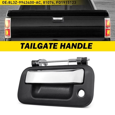 Manija de puerta trasera cromada + negra para Ford F150 F250 F350 2004-2014 8L3Z-9943400-AC Foto 1 de 4