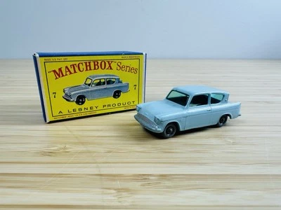 Matchbox Lesney Vintage 1960s Ford Anglia #7 Blue - New in Box NOS - Image 1 of 4