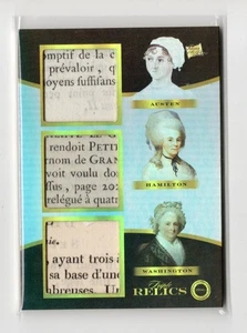 2024 Pieces of the Past 1700's Martha Washington Jane Austen Hamilton 3 RELIC - Picture 1 of 1