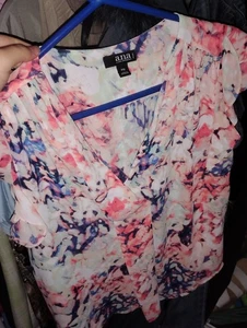 a.n.a. aquarell beige bluse pm damen lässig basic top petite medium - Bild 1 von 1