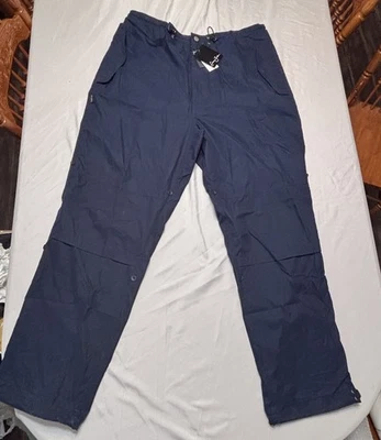 NWT Vintage Y2K Sean John Navy Blue Cargo Parachute Pants Size 2XT Baggy Tall - Image 1 of 4