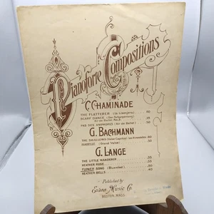 Vintage Noten, Blumenlied Pianoforte Kompositionen von Lange - Bild 1 von 2