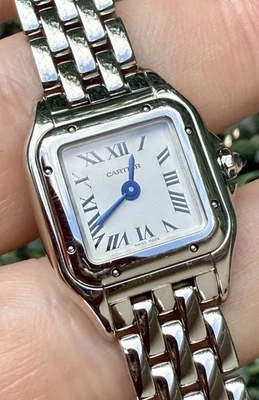 2025 Cartier Panthere 4188 WSPN0012 Quartz Stainless White Dial Women's 17mm B&P - Image 1 of 4