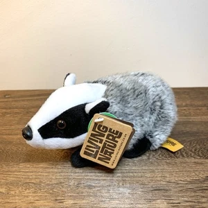 Living Nature Badger Soft Toy New With Tags 8 Inch Length - Picture 1 of 5