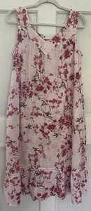 VERMONT COUNTRY STORE Ella Simone womens L 14-16 Lawn Nightgown Hummingbird Pink - Picture 1 of 12