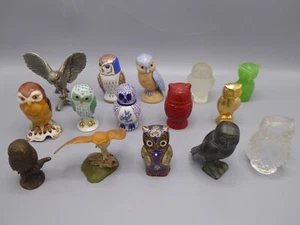 Franklin Mint komplette Eulen Kollektion 15 Stück mit Glasvitrine - Bild 1 von 23