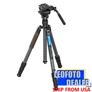 Leofoto LX-254CT+BV-5B Reversible Travel Tripod+Bino Fluid Head Kit - Picture 1 of 11