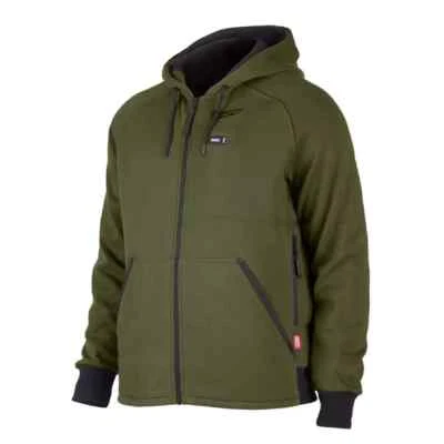 NO BATTERY = Milwaukee 306GN-20M MEDIUM M12 Men's = Green Heated Jacket Hoodie - Image 1 of 4