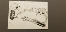 Star Wars Topps Sketch Card Journey Rise Skywalker Jamison Murdock Porgs