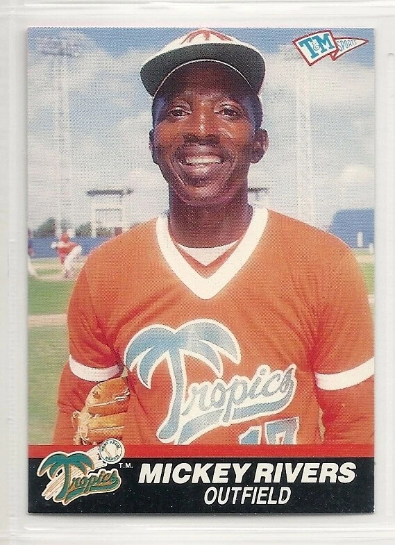 1989-90 T&M Sports Senior League - #91 - Mickey Rivers - West Palm Beach Tropics - Image 1 of 1