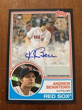 Andrew BENINTENDI🔥2018 Topps 35th Anniversary 1983 Black AUTO #83A-ABE 46/50 NM