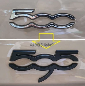 FIAT 595 ABARTH NEW MATT BLACK DASH TRIMS COVERS OVERLAYS - TURN 500 INTO 595 - Picture 1 of 3