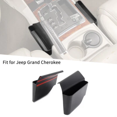 Black Center Console Gear Shift Side Storage Box For Jeep Grand Cherokee 2006-10 - image 1 of 4