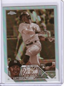 2023 Topps Chrome Seppia Rifrattore Anthony Volpe #4 Rookie RC - Foto 1 di 2