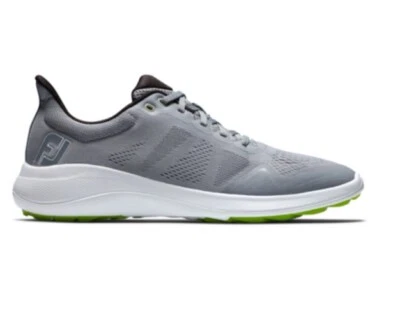 FootJoy FJ Mens Spikeless Golf Shoes Grey/White #56142 Medium Width - Image 1 of 4