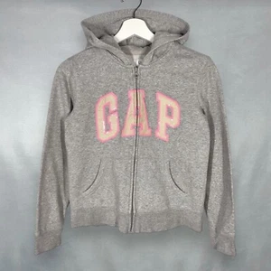 Gap Embroidered Spellout Logo Hoodie Full Zip Sequins Womens 6 (Kids XL) - Picture 1 of 6