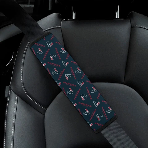 2pcs Houston Texans Car Seat Belt Pad Shoulder Pad Cover Comfortable Driving Cover