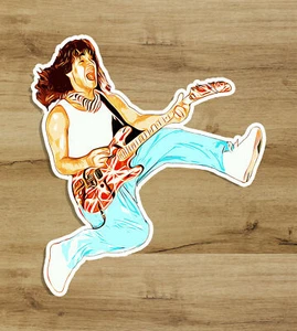 Van Halen Eddie jump psychedelic premium sticker Vinyl Decal EVH 3 and 4in - Picture 1 of 5
