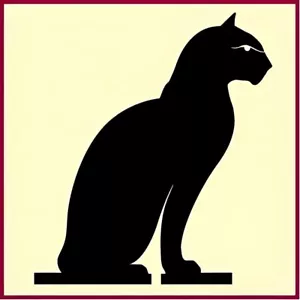 ÄGYPTISCHE KATZENSCHABLONE - TIERSCHABLONEN - Die kunstvolle Schablone - Bild 1 von 7